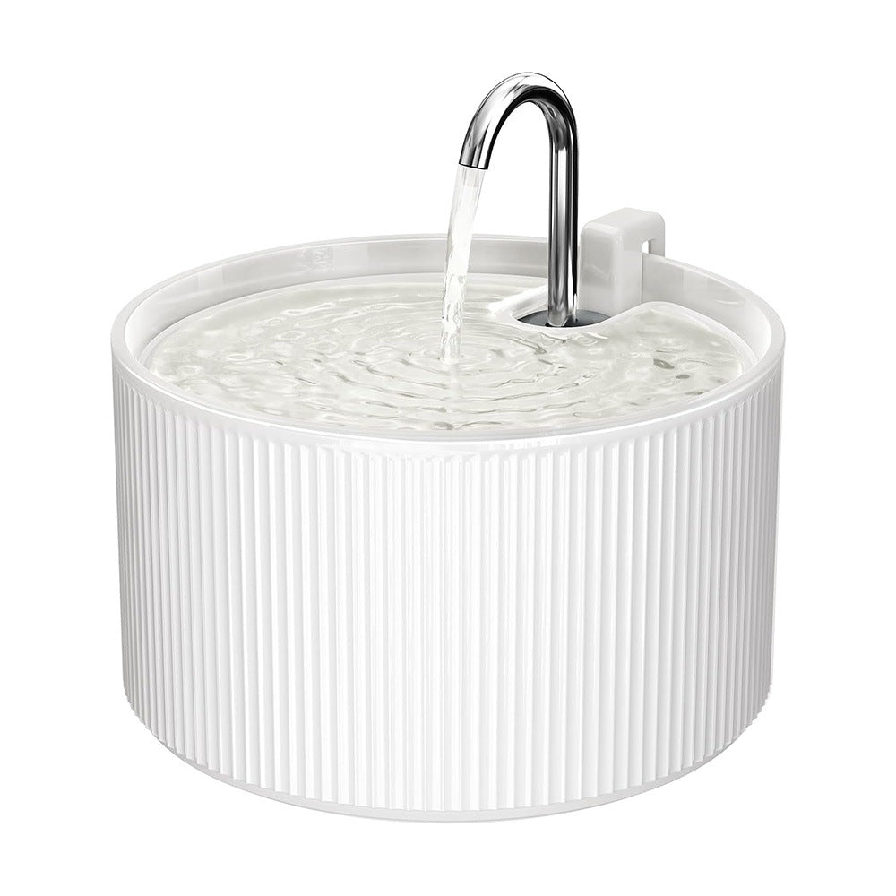A white cylindrical fountain set.