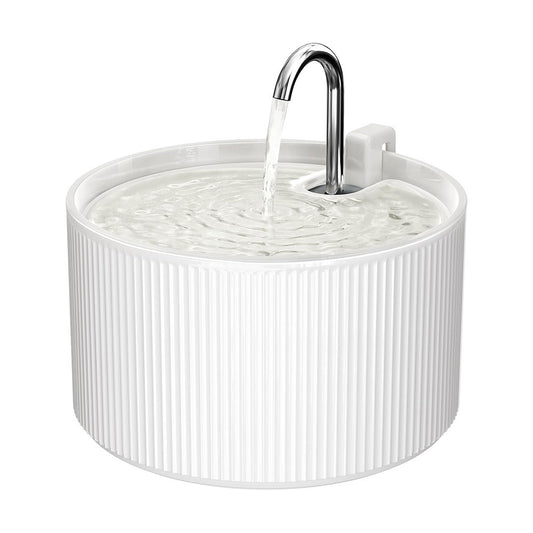 A white cylindrical fountain set.